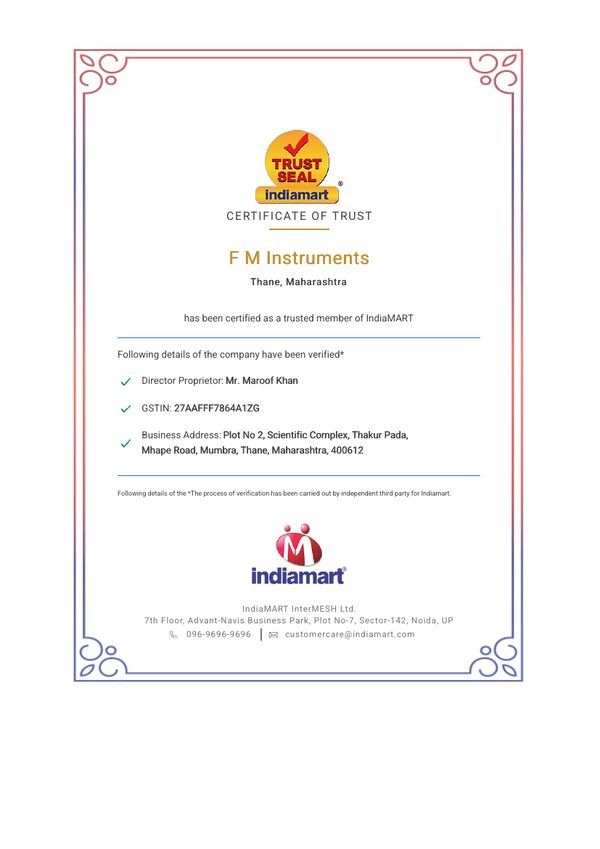 IndiaMART TrustSeal certificate preview